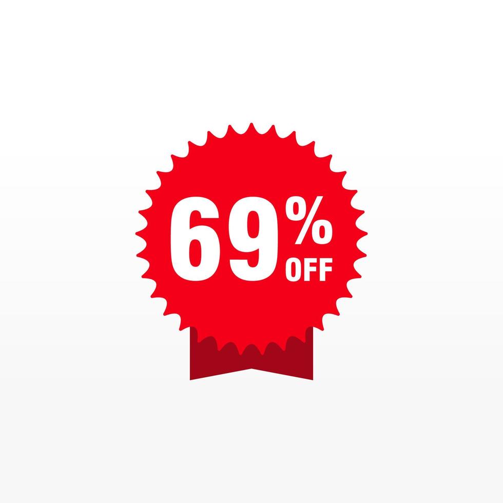 69 discount, Sales Vector badges for Labels, , Stickers, Banners, Tags, Web Stickers, New offer. Discount origami sign banner.