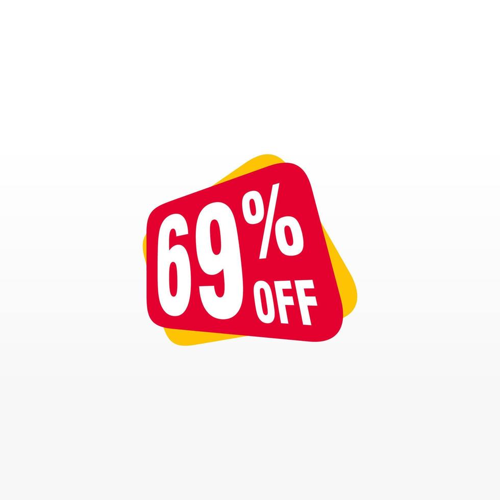 69 discount, Sales Vector badges for Labels, , Stickers, Banners, Tags, Web Stickers, New offer. Discount origami sign banner.