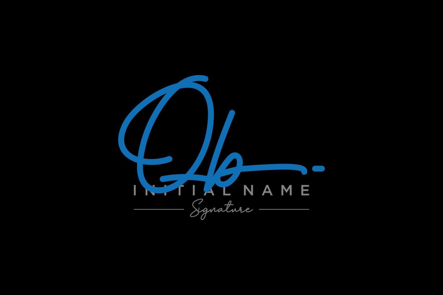 Initial QB signature logo template vector. Hand drawn Calligraphy lettering Vector illustration.