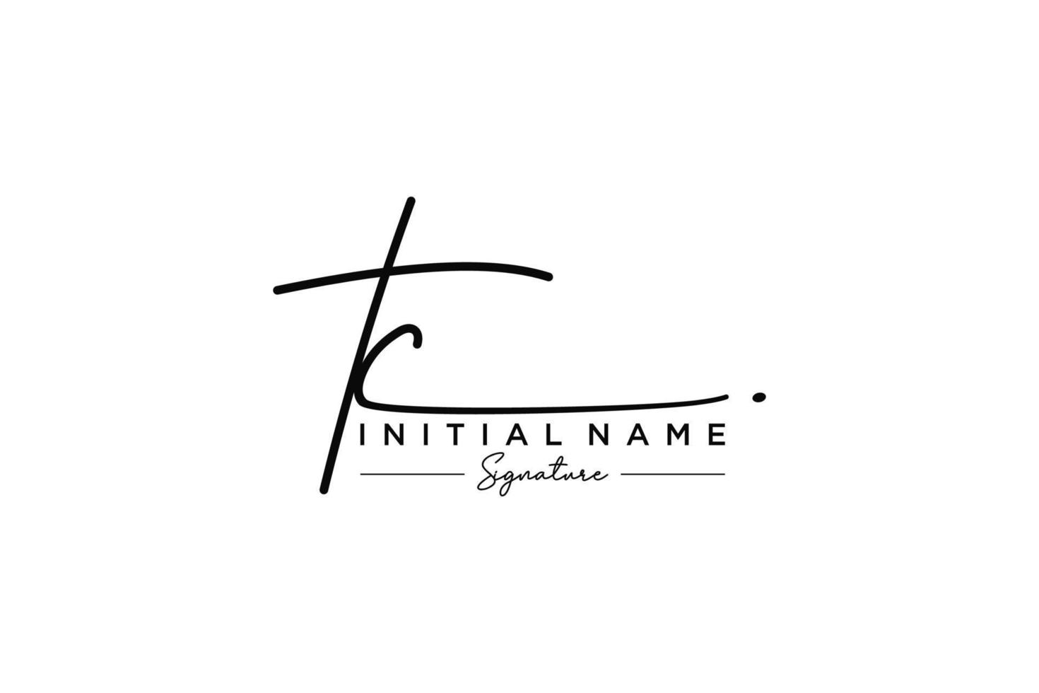 Initial TC signature logo template vector. Hand drawn Calligraphy lettering Vector illustration.