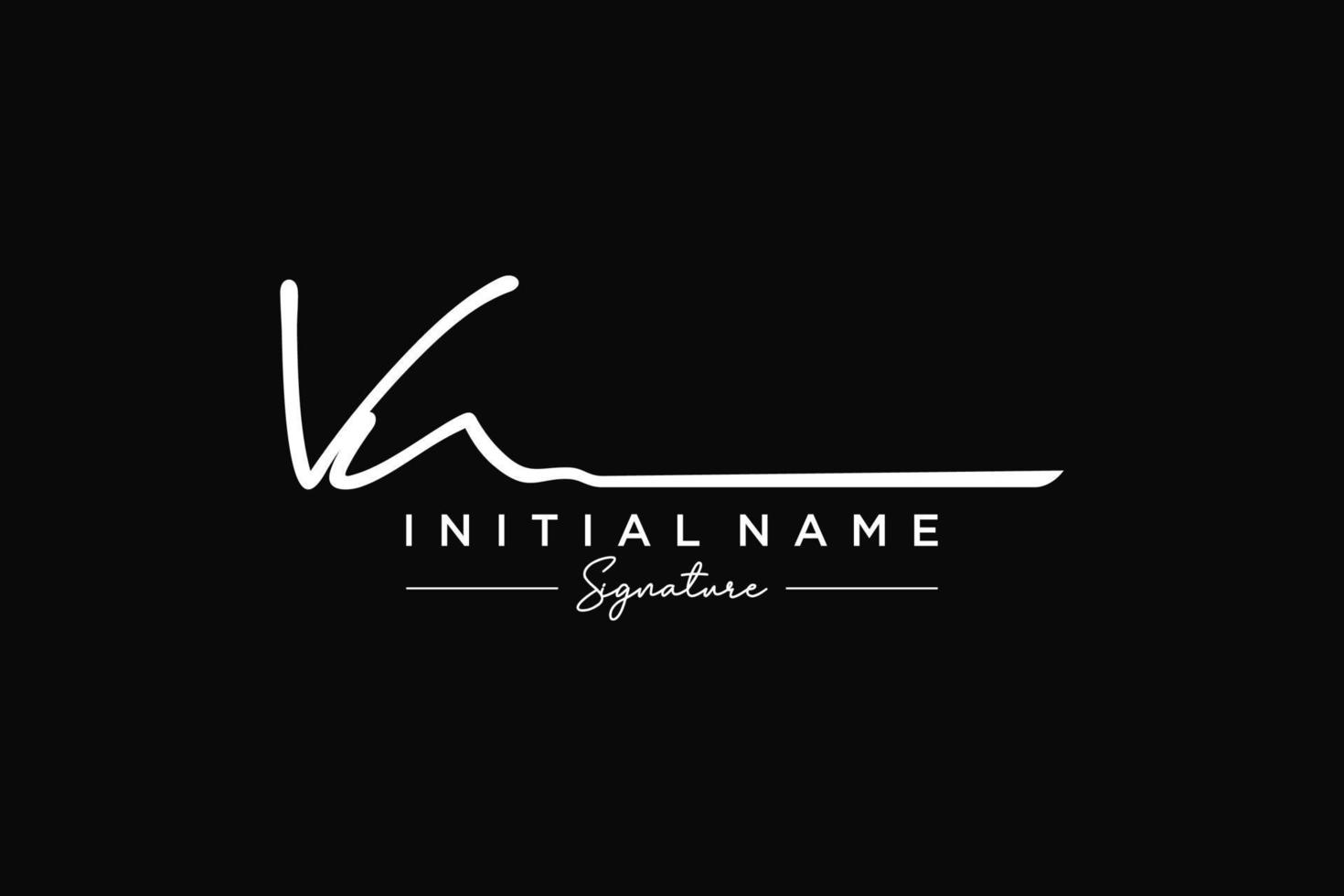 Initial VN signature logo template vector. Hand drawn Calligraphy lettering Vector illustration.