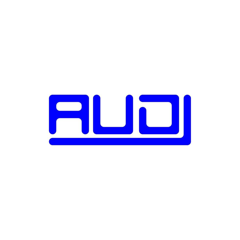 diseño creativo del logotipo de la letra aud con gráfico vectorial, logotipo simple y moderno de aud. vector