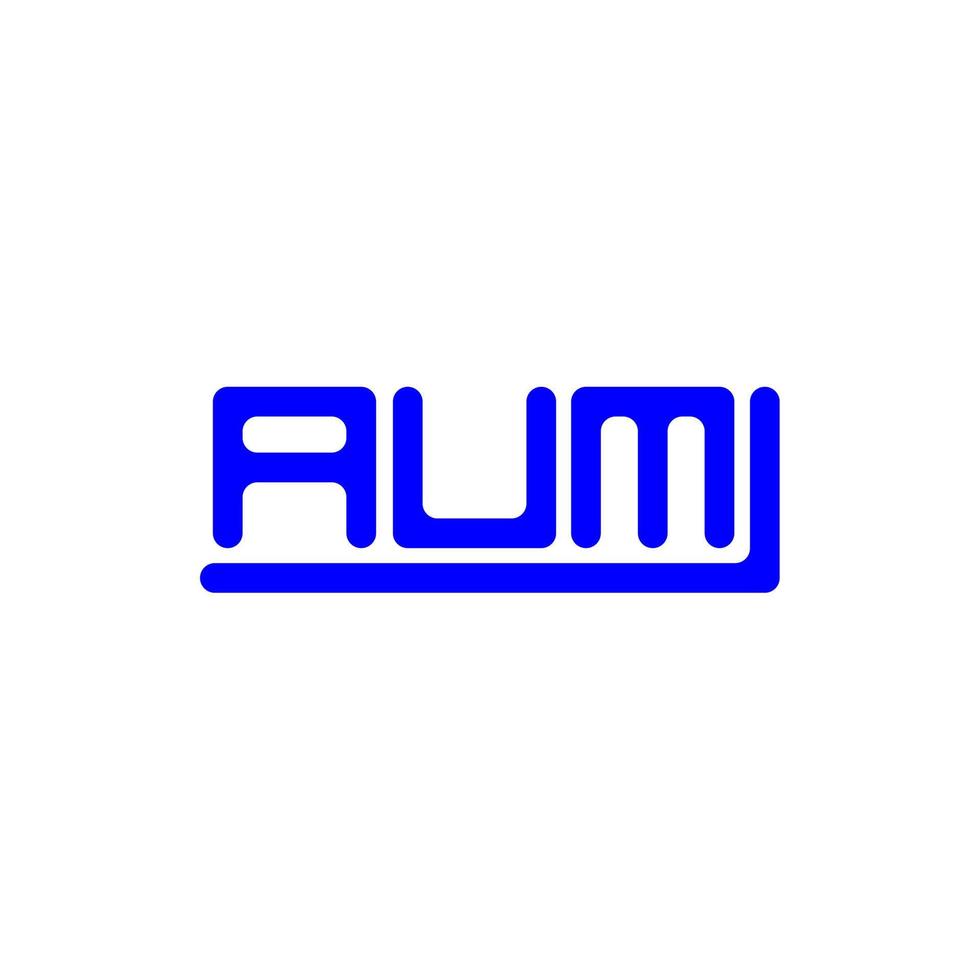 AUM letter logo creative design with vector graphic, AUM simple and modern logo.