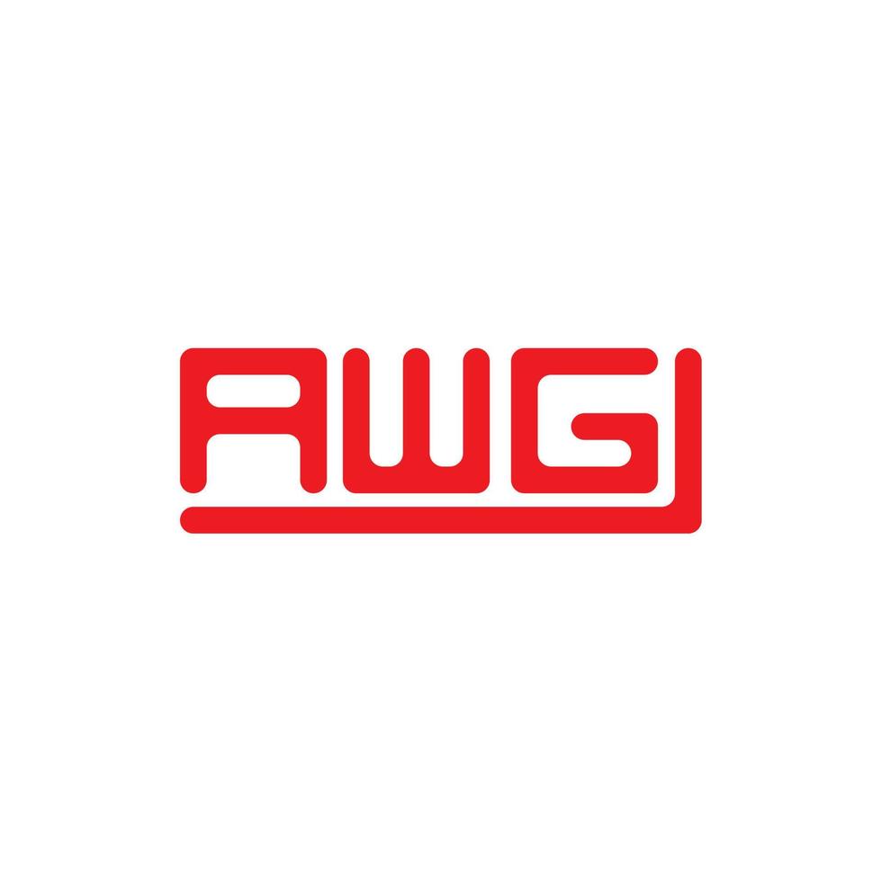 diseño creativo del logotipo de la letra awg con gráfico vectorial, logotipo simple y moderno de awg. vector