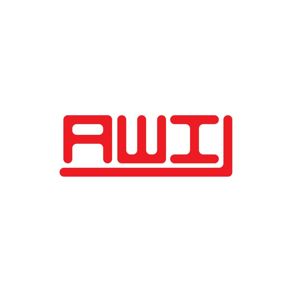 AWI letter logo creative design with vector graphic, AWI simple and modern logo.