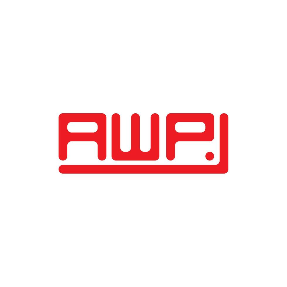 diseño creativo del logotipo de la letra awp con gráfico vectorial, logotipo simple y moderno de awp. vector