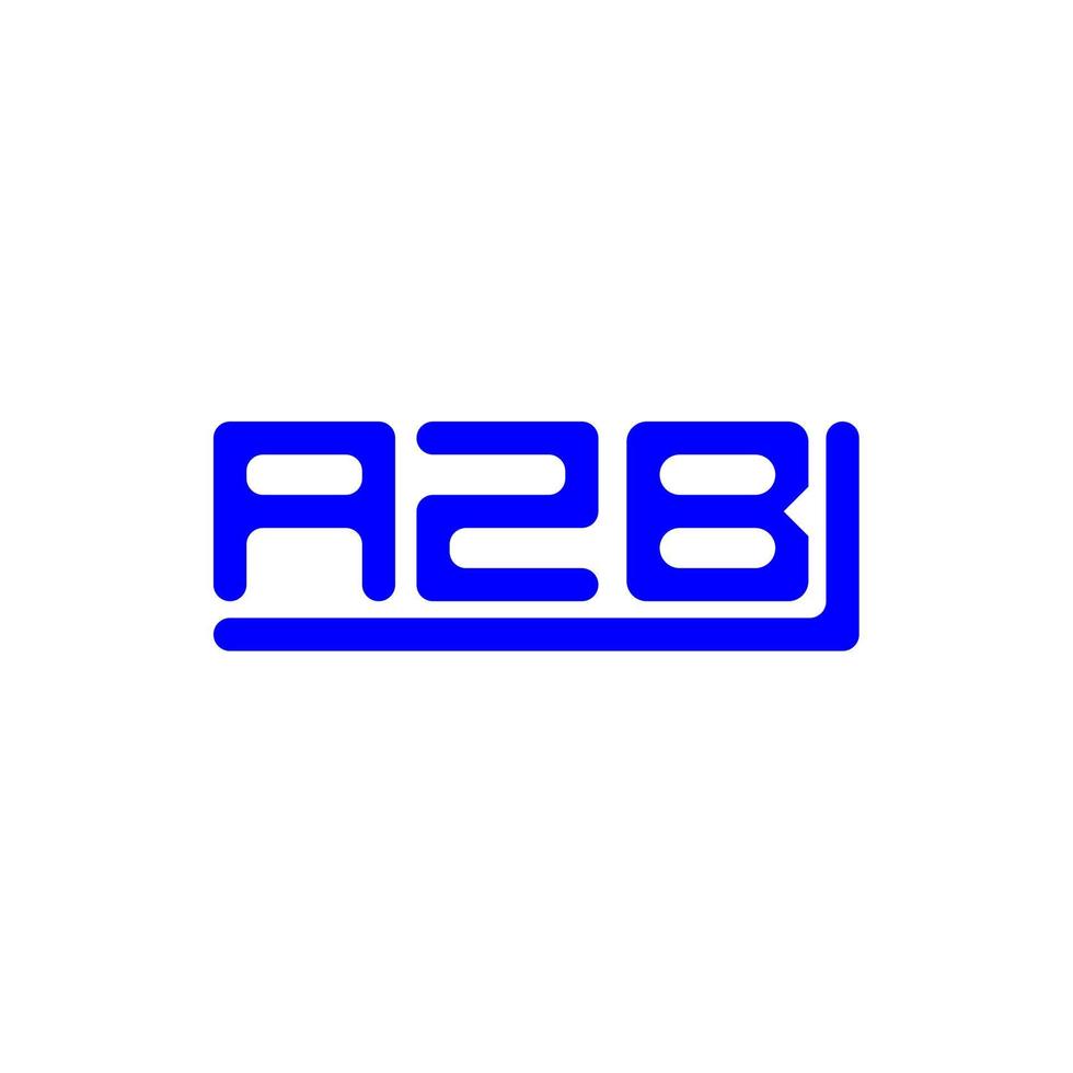 diseño creativo del logotipo de la letra azb con gráfico vectorial, logotipo simple y moderno azb. vector