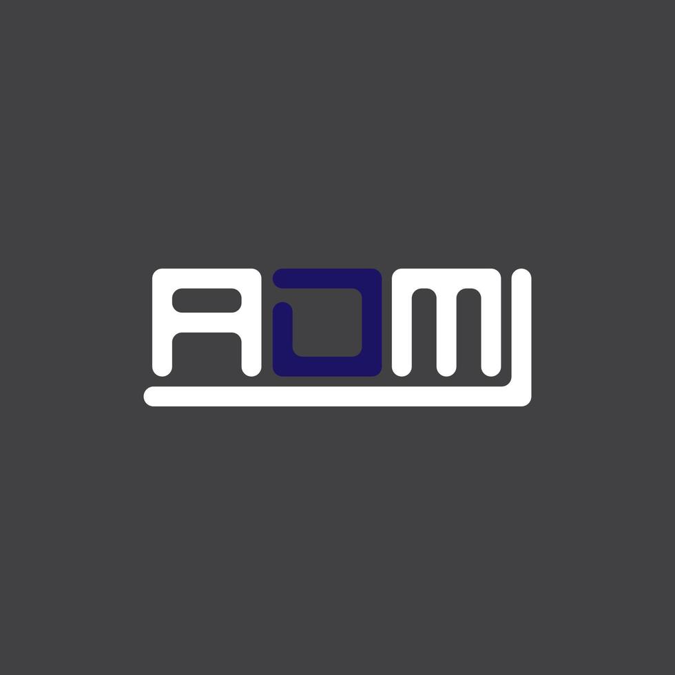 diseño creativo del logotipo de la letra adm con gráfico vectorial, logotipo adm simple y moderno. vector