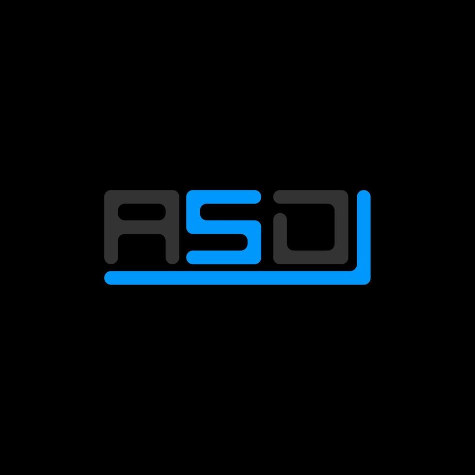 diseño creativo del logotipo de la letra asd con gráfico vectorial, logotipo simple y moderno de asd. vector