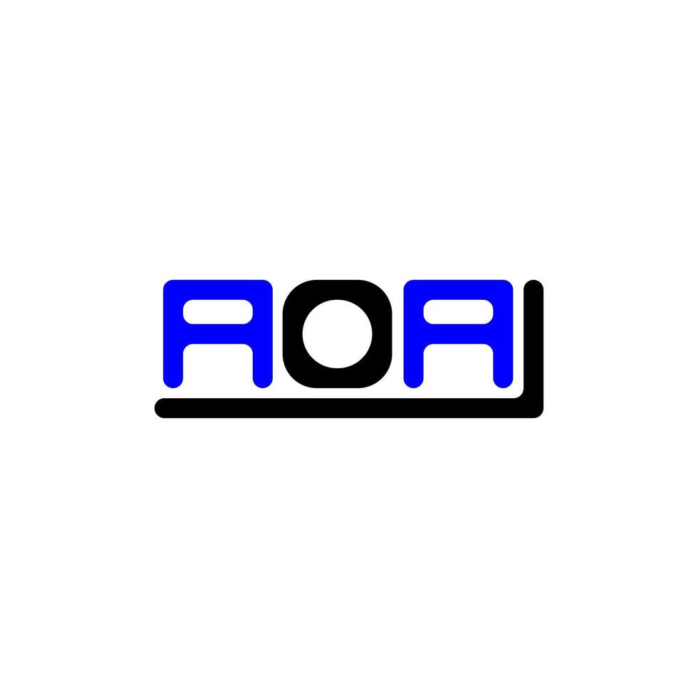 AOA letter logo creative design with vector graphic, AOA simple and modern logo.