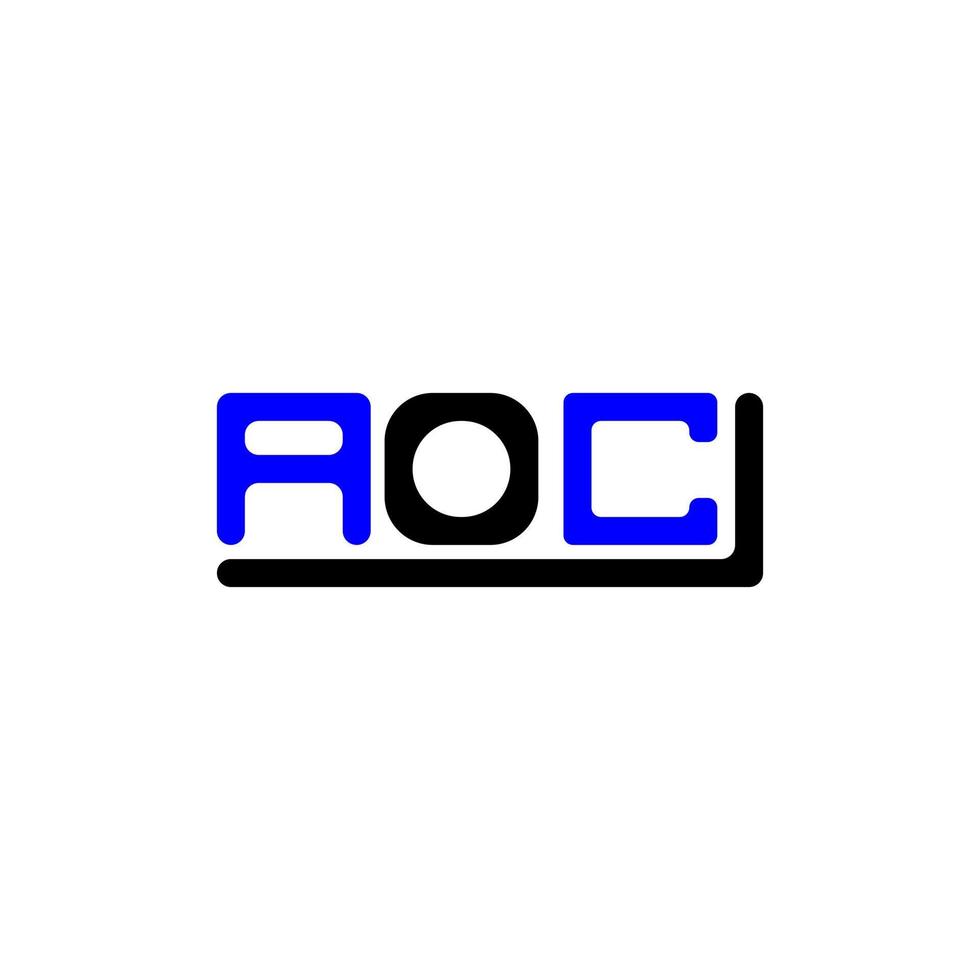 AOC letter logo creative design with vector graphic, AOC simple and modern logo.