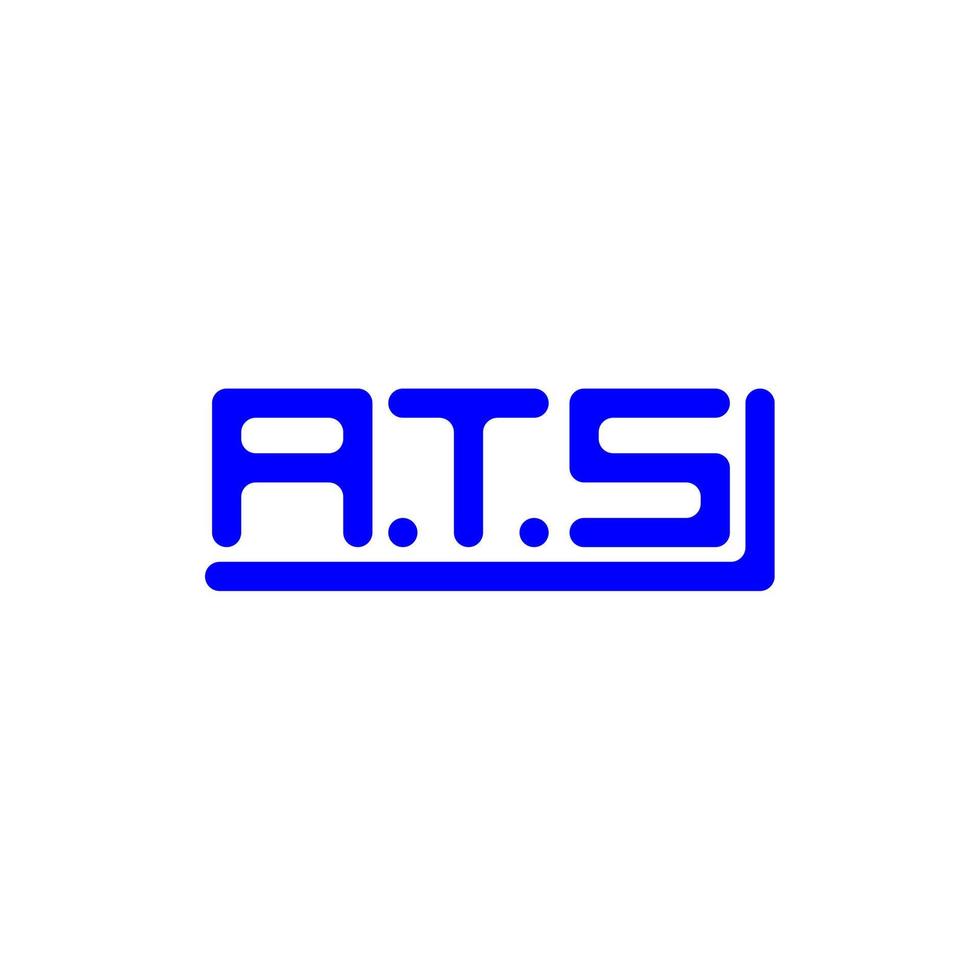 ATS letter logo creative design with vector graphic, ATS simple and modern logo.
