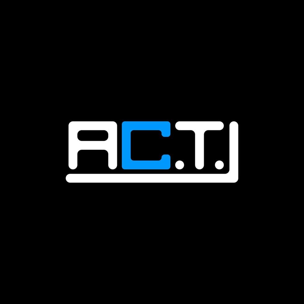 ACT letter logo creative design with vector graphic, ACT simple and modern logo.