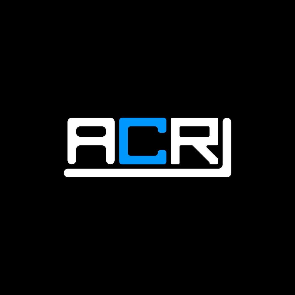 diseño creativo del logotipo de la letra acr con gráfico vectorial, logotipo simple y moderno de acr. vector