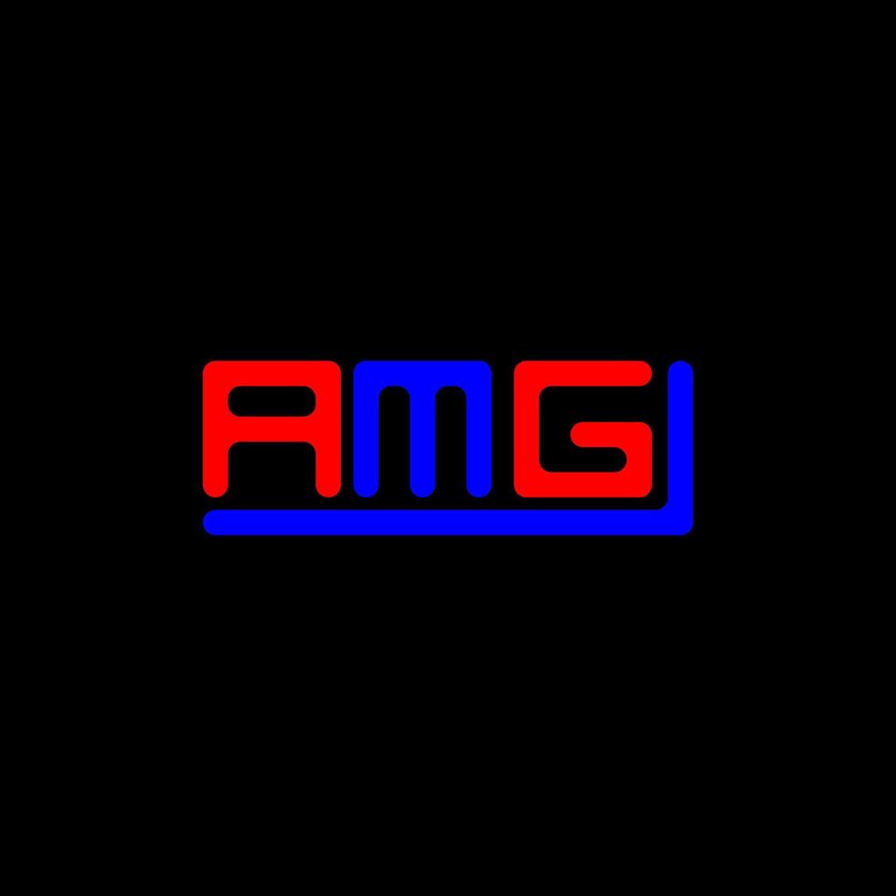 diseño creativo del logotipo de la letra amg con gráfico vectorial, logotipo simple y moderno de amg. vector