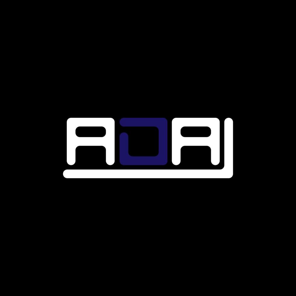 ADA letter logo creative design with vector graphic, ADA simple and modern logo.