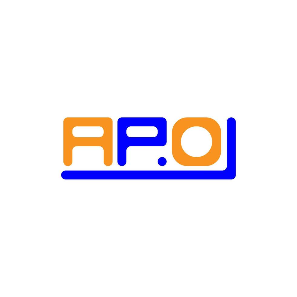 diseño creativo del logotipo de la letra apo con gráfico vectorial, logotipo simple y moderno de apo. vector