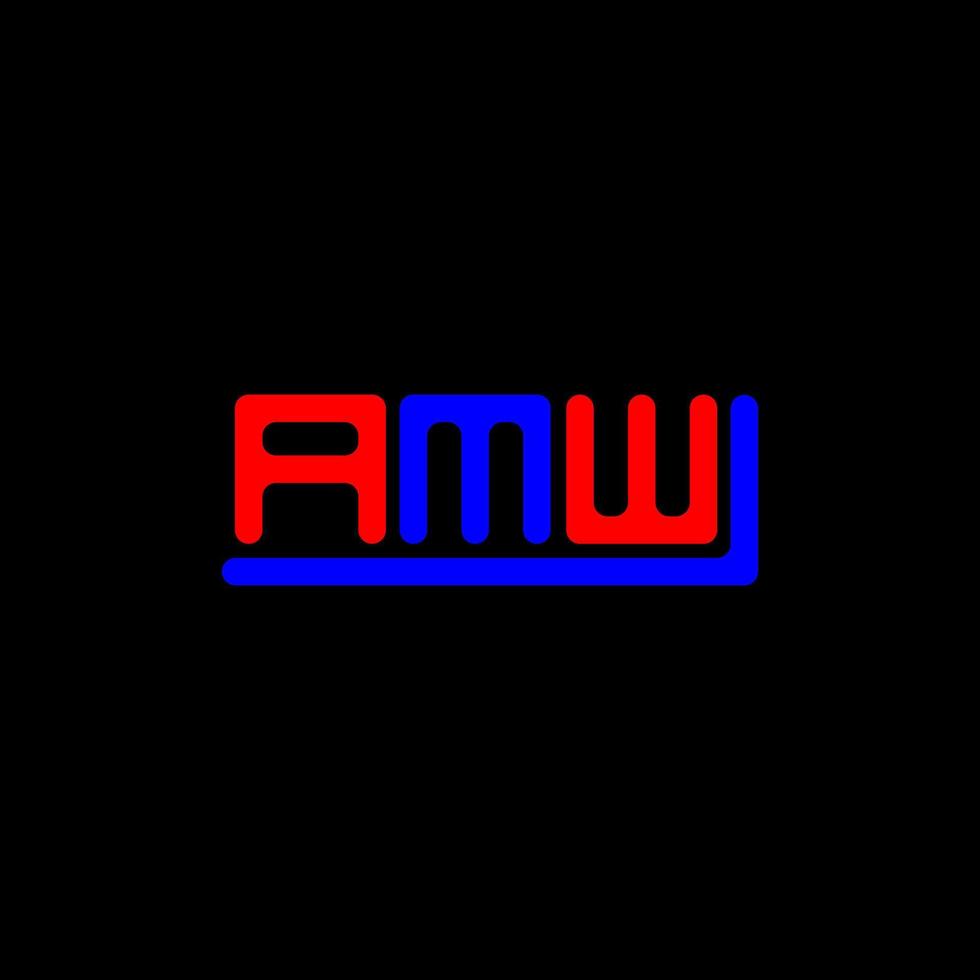 AMW letter logo creative design with vector graphic, AMW simple and modern logo.