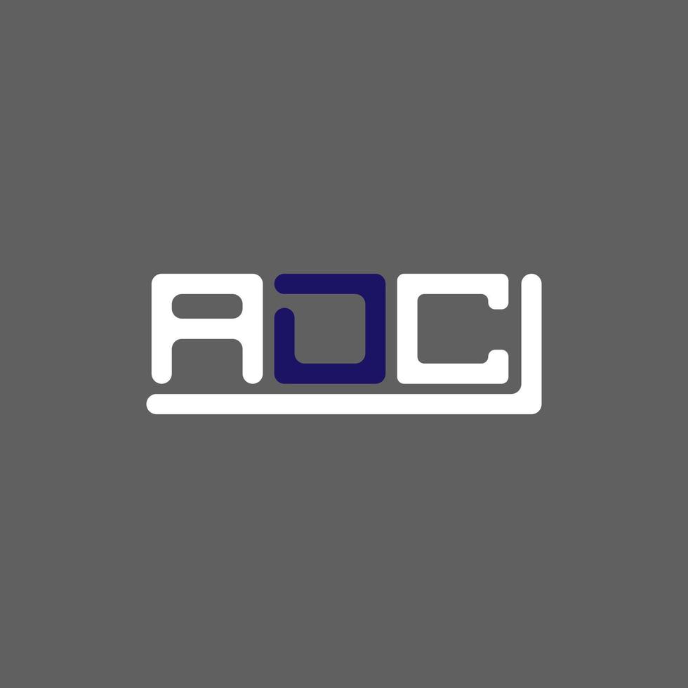diseño creativo del logotipo de la letra adc con gráfico vectorial, logotipo adc simple y moderno. vector