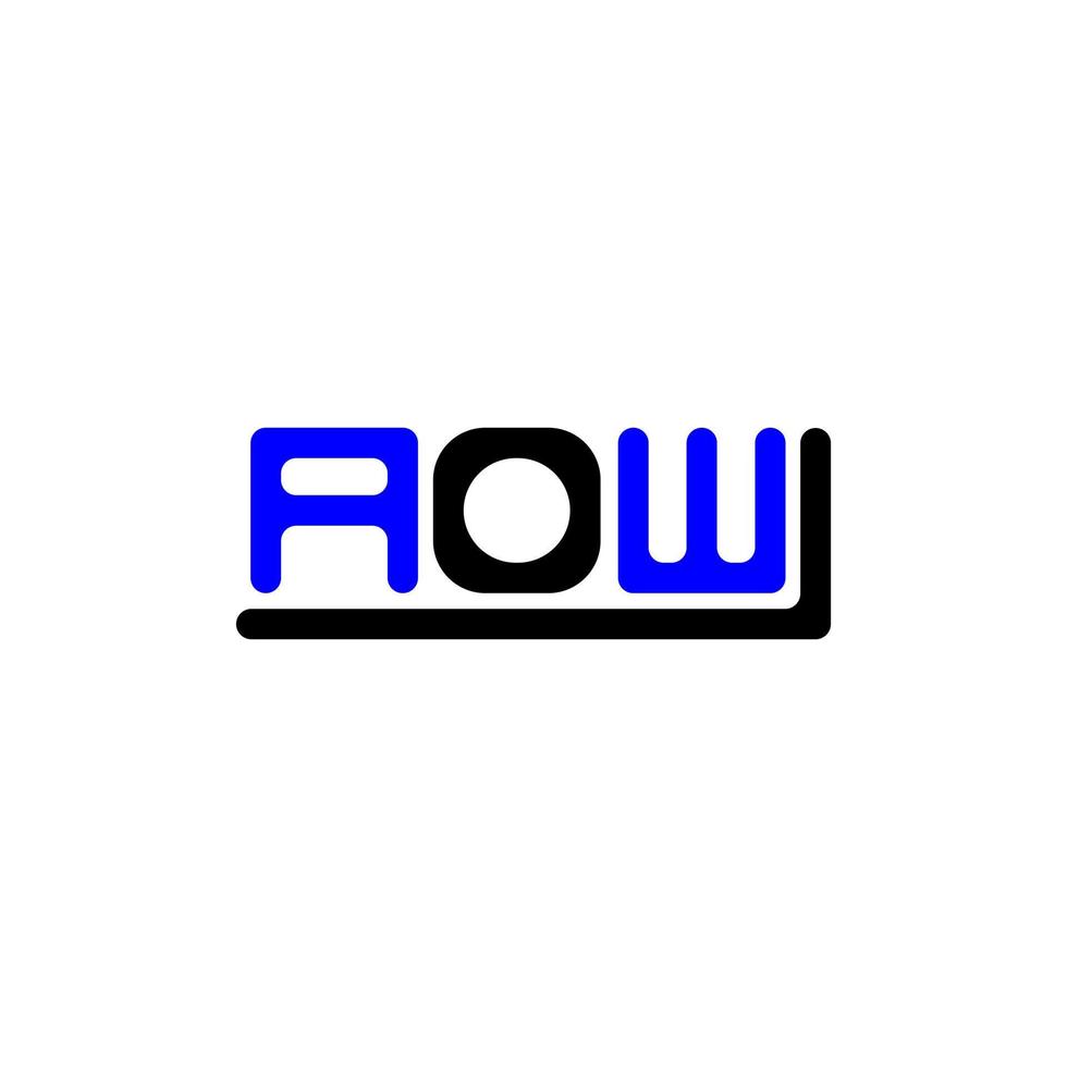 diseño creativo del logotipo de la letra aow con gráfico vectorial, logotipo simple y moderno de aow. vector