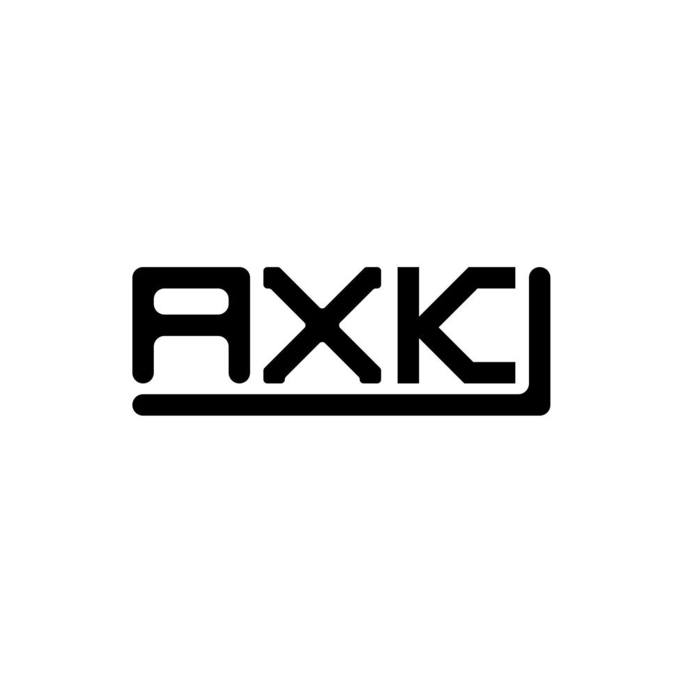 diseño creativo del logotipo de la letra axk con gráfico vectorial, logotipo simple y moderno de axk. vector