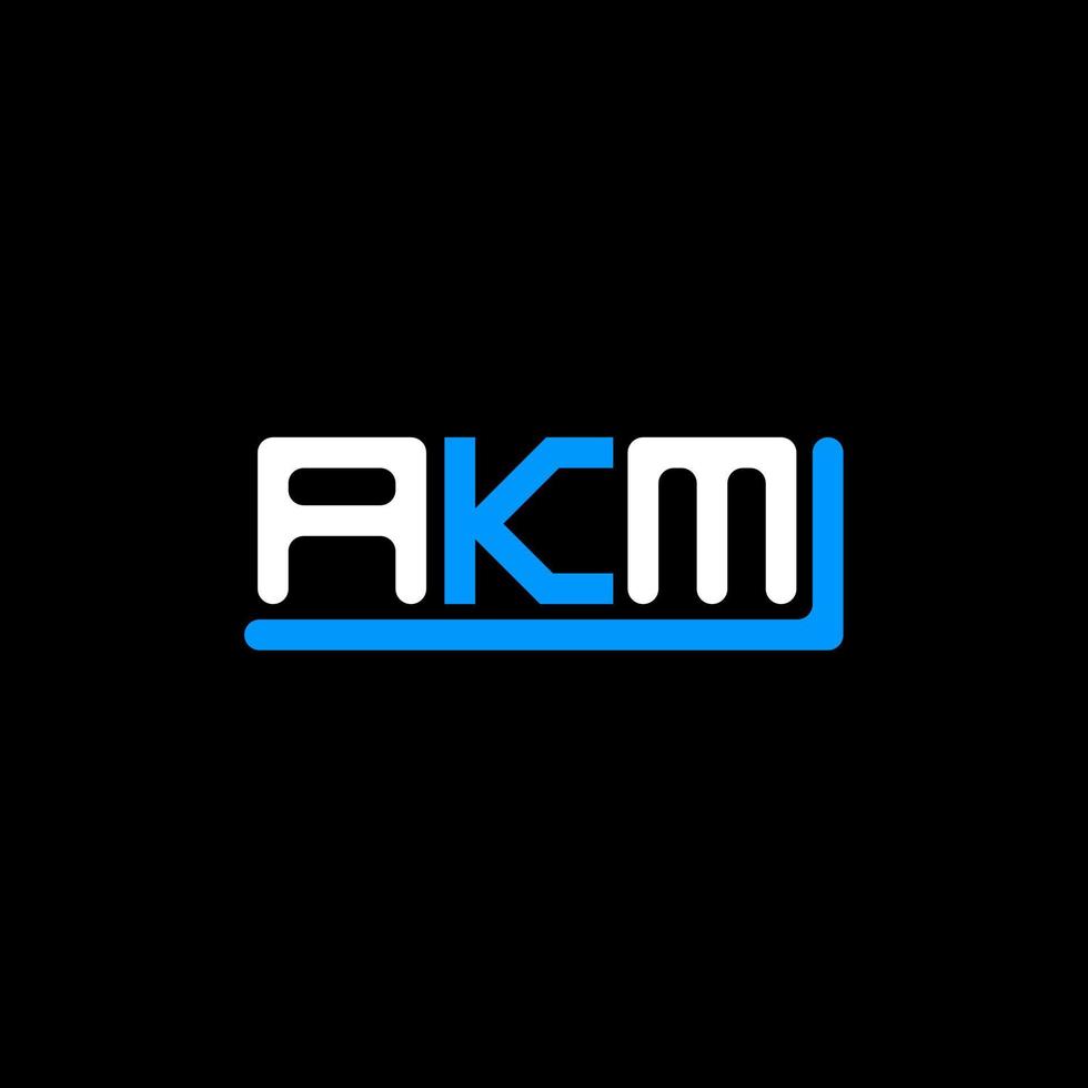 diseño creativo del logotipo de la letra akm con gráfico vectorial, logotipo simple y moderno de akm. vector