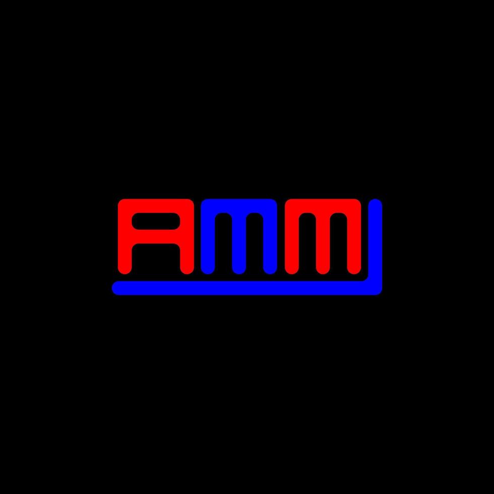 AMM letter logo creative design with vector graphic, AMM simple and modern logo.