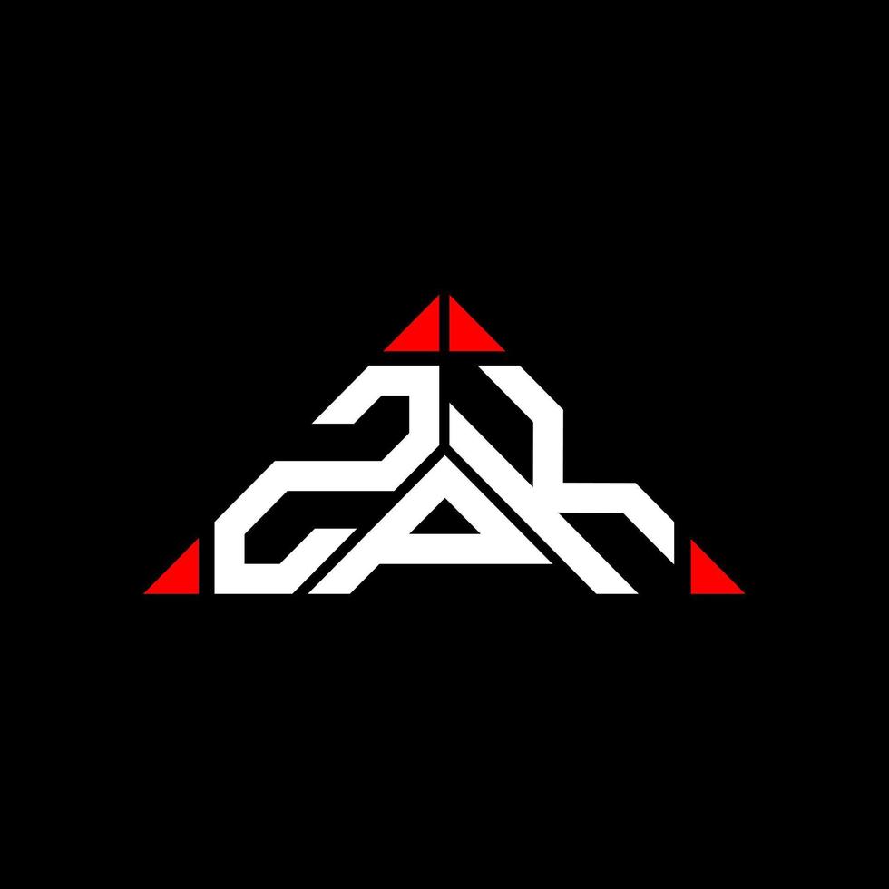 Diseño creativo del logotipo de la letra zpk con gráfico vectorial, logotipo simple y moderno de zpk. vector
