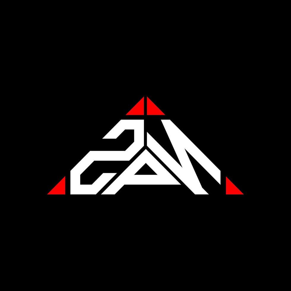 Diseño creativo del logotipo de la letra zpn con gráfico vectorial, logotipo simple y moderno de zpn. vector