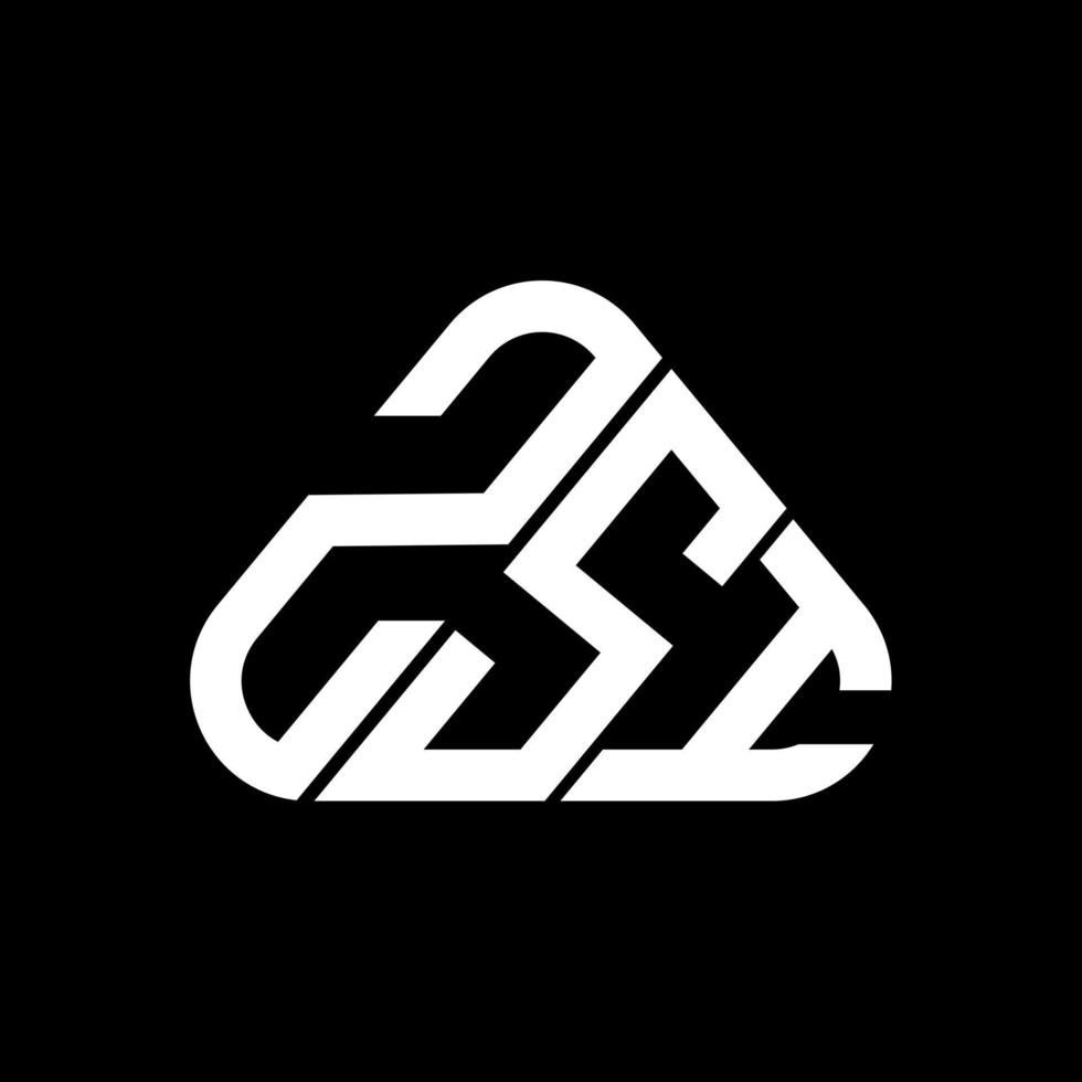Diseño creativo del logotipo de la letra zsi con gráfico vectorial, logotipo simple y moderno de zsi. vector