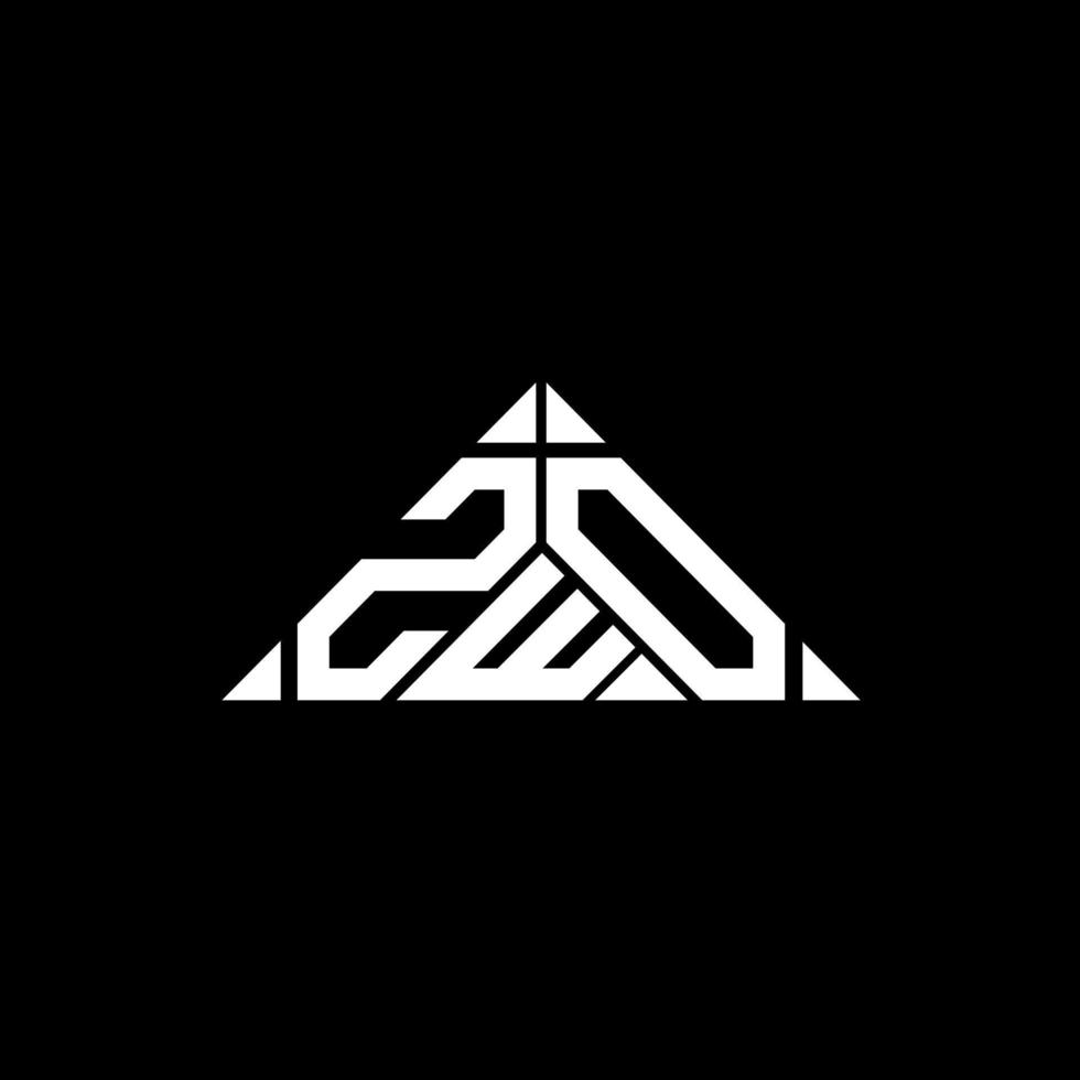 ZWO letter logo creative design with vector graphic, ZWO simple and modern logo.
