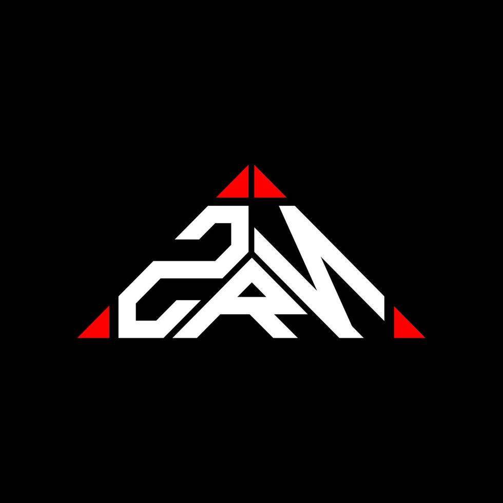 Diseño creativo del logotipo de la letra zrn con gráfico vectorial, logotipo simple y moderno de zrn. vector