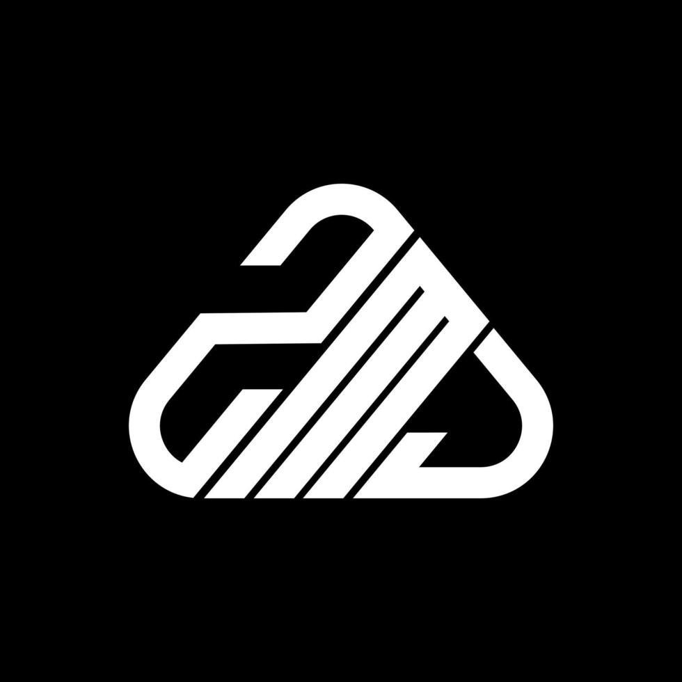 ZMJ letter logo creative design with vector graphic, ZMJ simple and