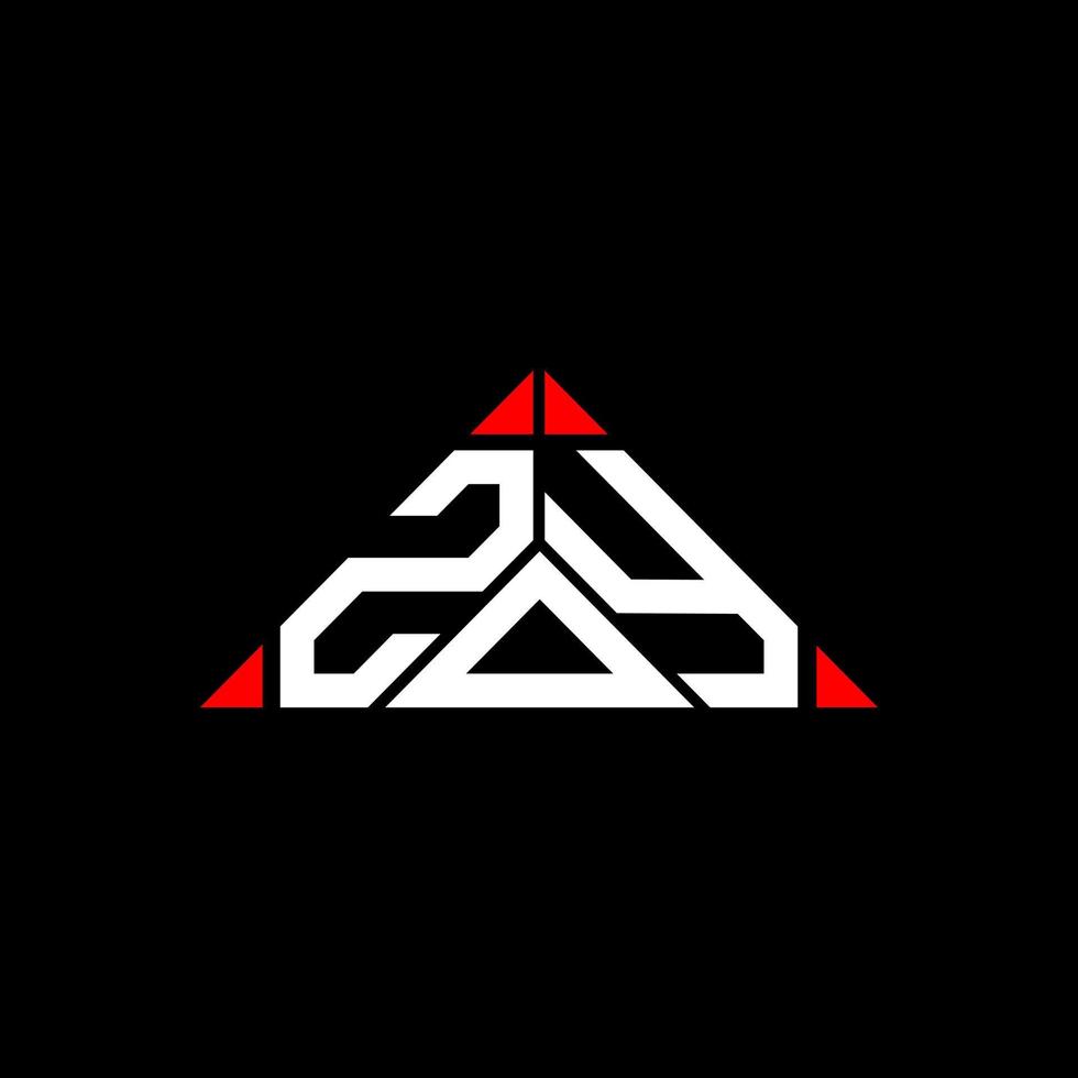 ZOY letter logo creative design with vector graphic, ZOY simple and modern logo.