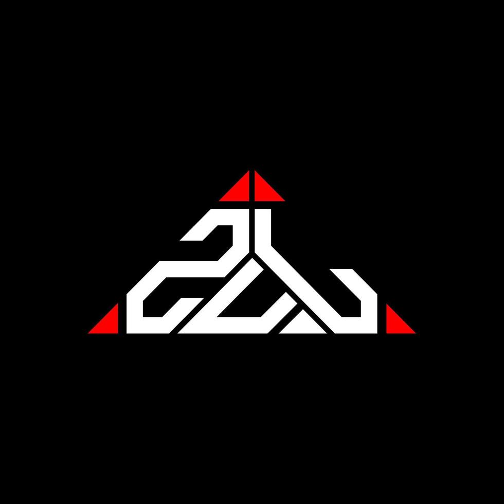 ZUL letter logo creative design with vector graphic, ZUL simple and modern logo.