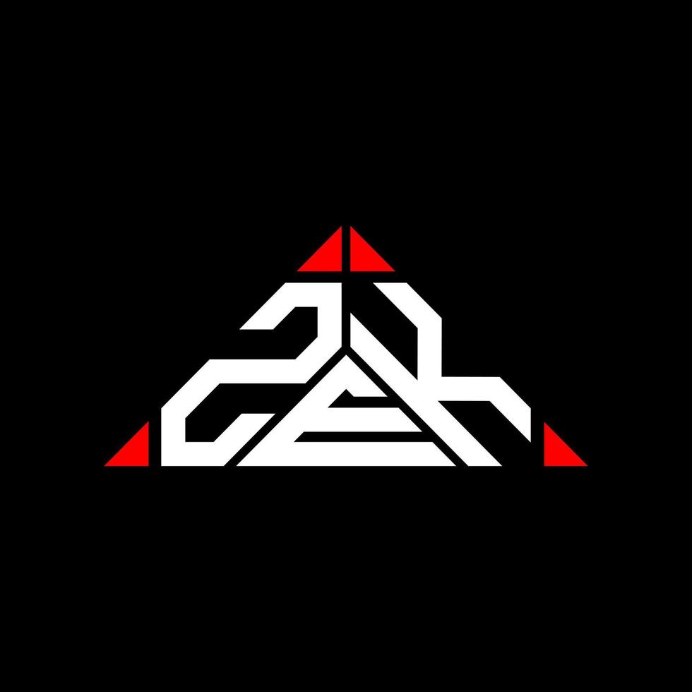 ZEK letter logo creative design with vector graphic, ZEK simple and modern logo.
