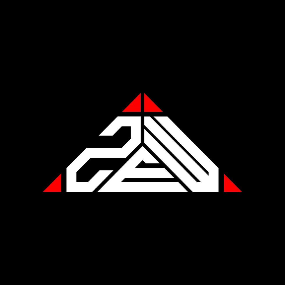 ZEW letter logo creative design with vector graphic, ZEW simple and modern logo.