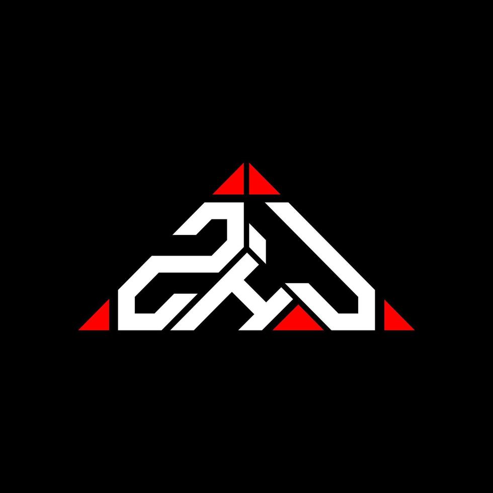 ZHJ letter logo creative design with vector graphic, ZHJ simple and modern logo.