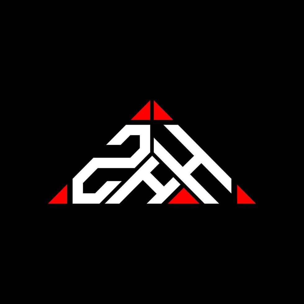 ZHH letter logo creative design with vector graphic, ZHH simple and modern logo.