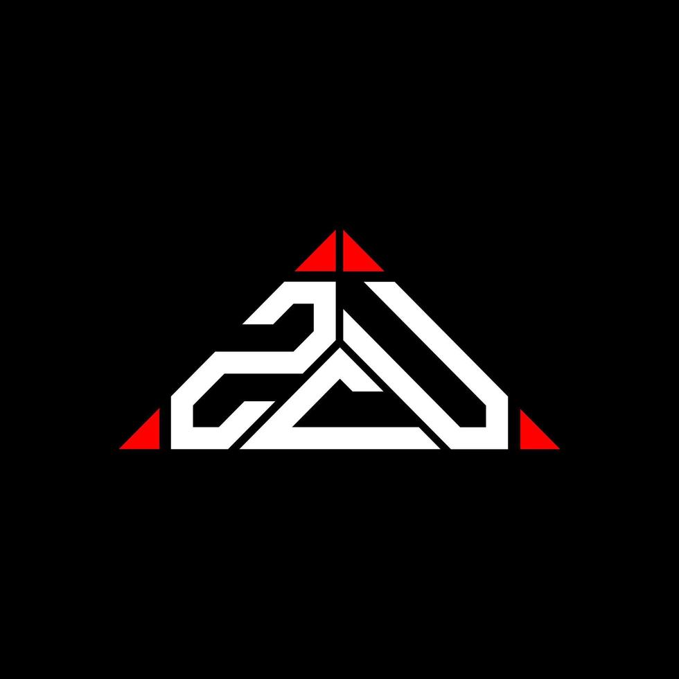 ZCU letter logo creative design with vector graphic, ZCU simple and modern logo.
