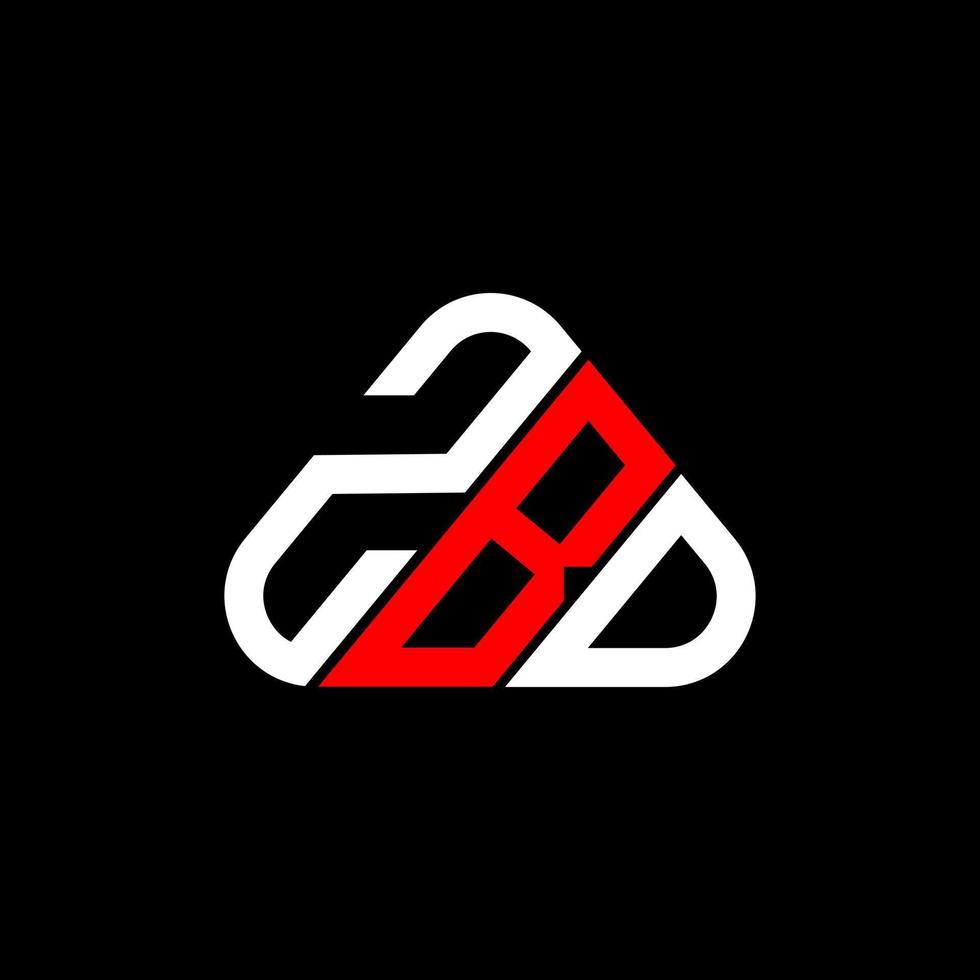 Diseño creativo del logotipo de la letra zbd con gráfico vectorial, logotipo simple y moderno de zbd. vector