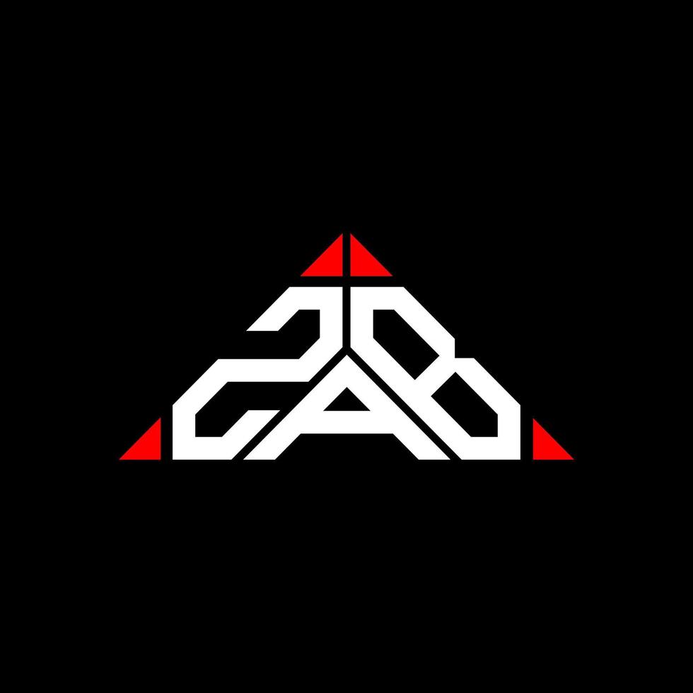 diseño creativo del logotipo de la letra zab con gráfico vectorial, logotipo simple y moderno de zab. vector