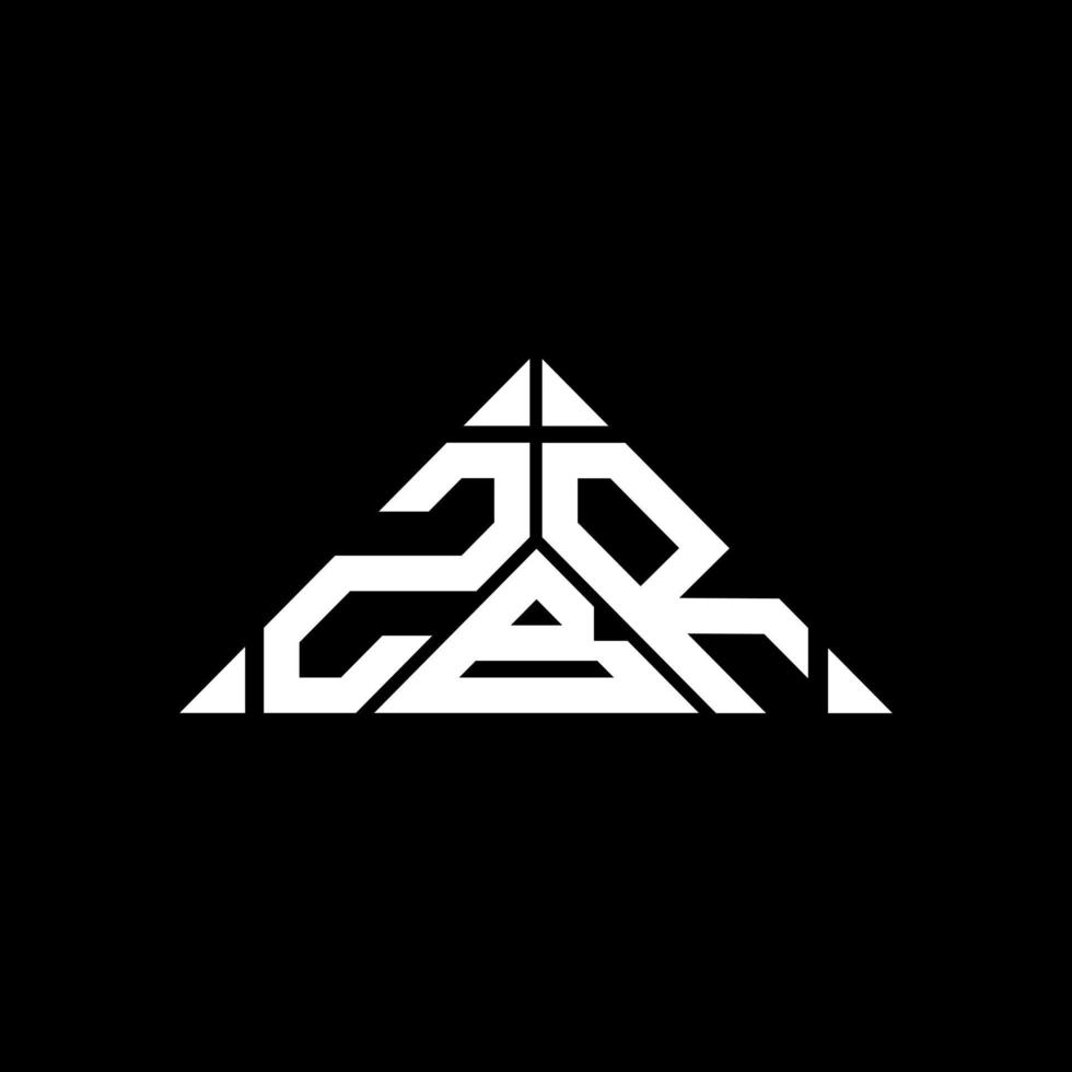 Diseño creativo del logotipo de la letra zbr con gráfico vectorial, logotipo simple y moderno de zbr. vector