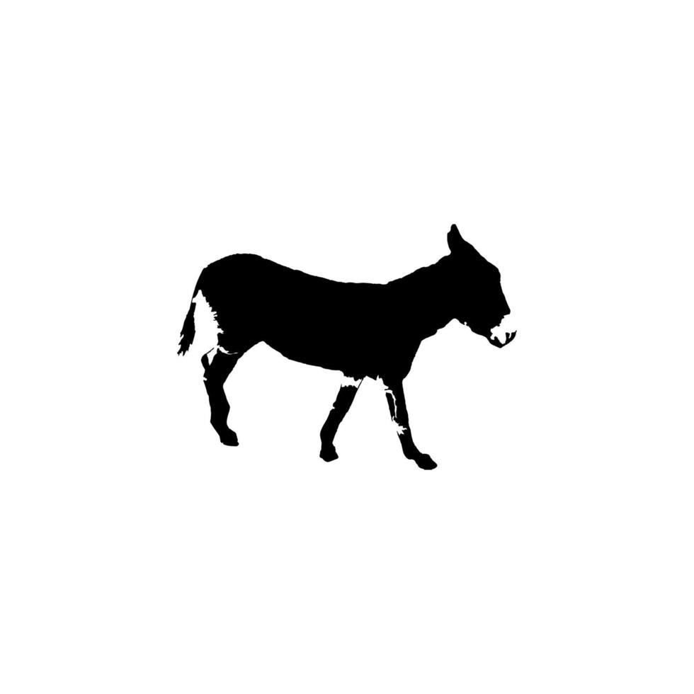 Donkey icon. Simple style political rally poster background symbol. Donkey brand logo design element. Donkey t-shirt printing. vector for sticker.