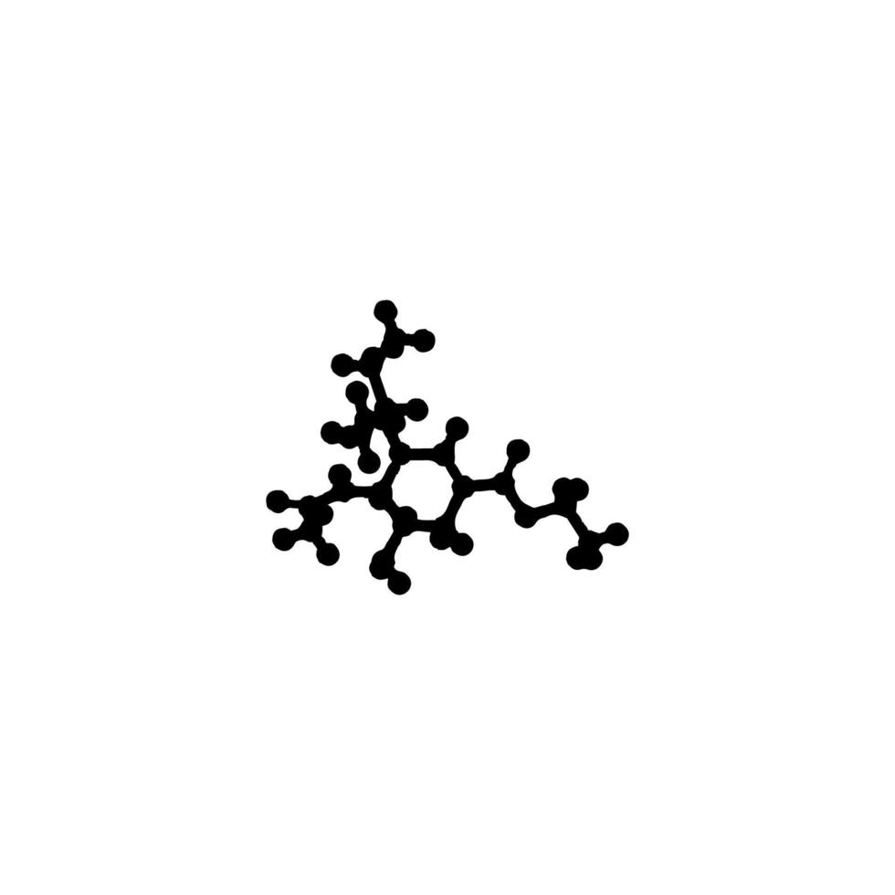 icono de molécula. símbolo de fondo de cartel de ciencia química de estilo simple. elemento de diseño del logotipo de la marca de moléculas. impresión de camisetas de moléculas. vector para pegatina.