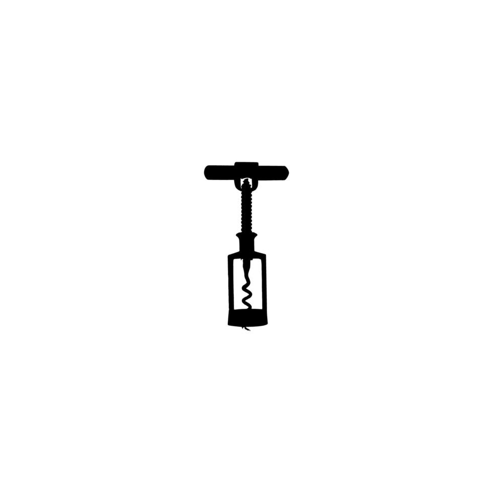 Corkscrew icon. Simple style wine company big sale poster background symbol. Corkscrew wine brand logo design element. Corkscrew t-shirt printing. Corkscrew vector for sticker.