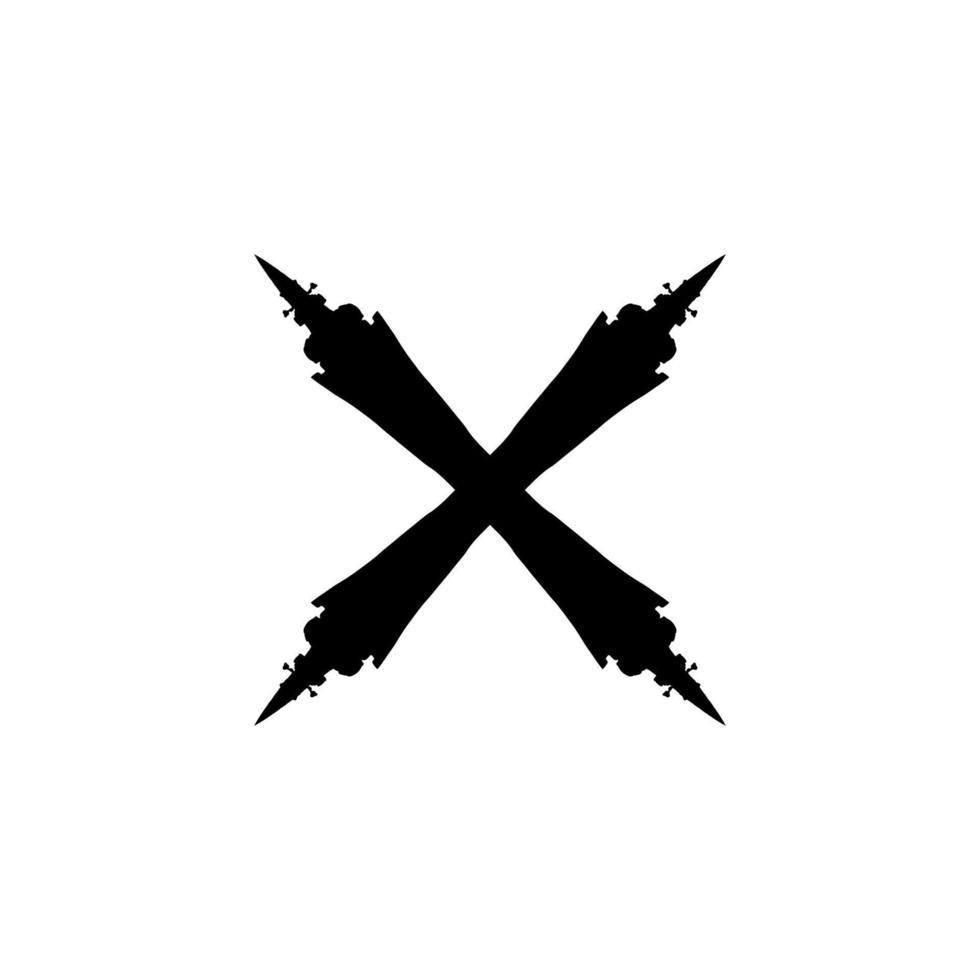 X icon icon. Simple style big sale poster background symbol. Remove button. X brand logo design element. X t-shirt printing. Vector for sticker.