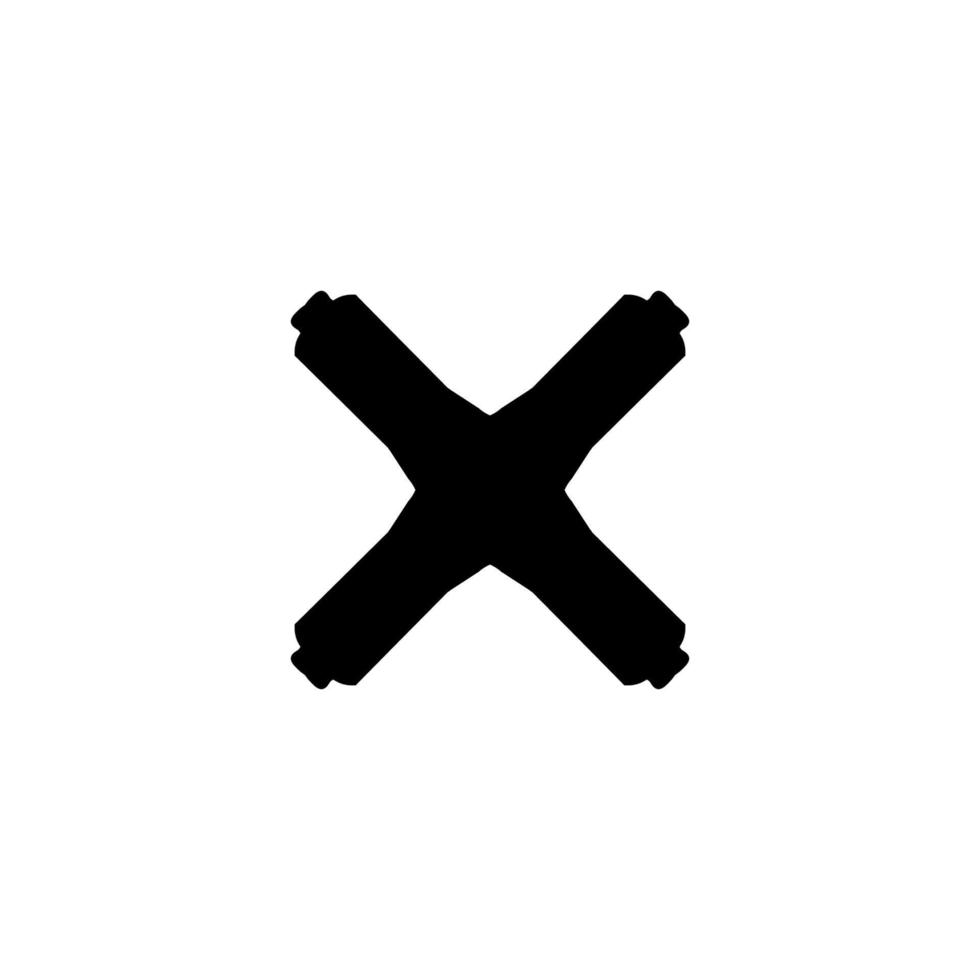 X icon icon. Simple style big sale poster background symbol. Remove button. X brand logo design element. X t-shirt printing. Vector for sticker.