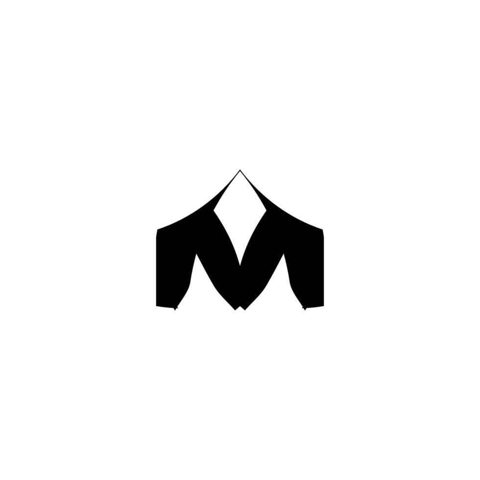 icono m. símbolo de fondo de cartel de estilo simple. elemento de diseño del logotipo de la marca m. signo m. m impresión de camisetas. vector para pegatina.