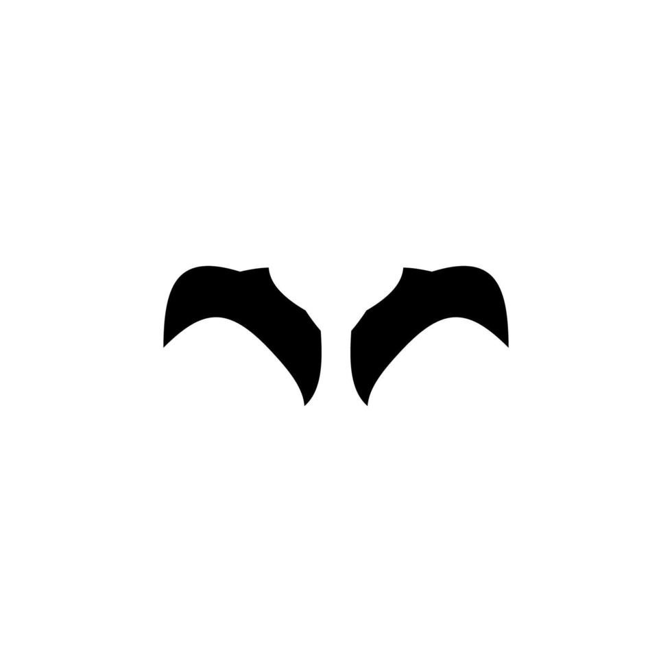 Devil horn icon. Simple style Merry Christmas poster background symbol. brand logo design element. Devil horn t-shirt printing. Vector for sticker.